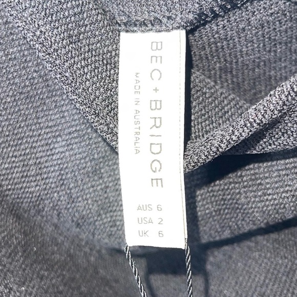 Bec + Bridge Black One Shoulder Bonita Mini Dress NWT Women’s Size 2 - Picture 12 of 13